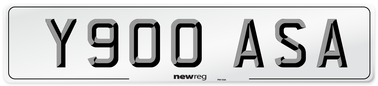Y900 ASA Number Plate from New Reg